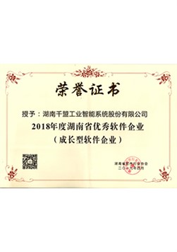2018年湖南省优秀软件企业